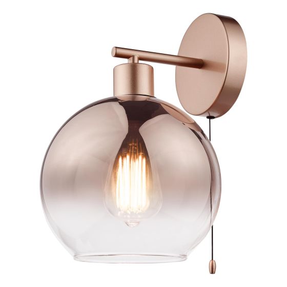 Lycia Wall Light Satin Bronze and Bronze Ombre Glass