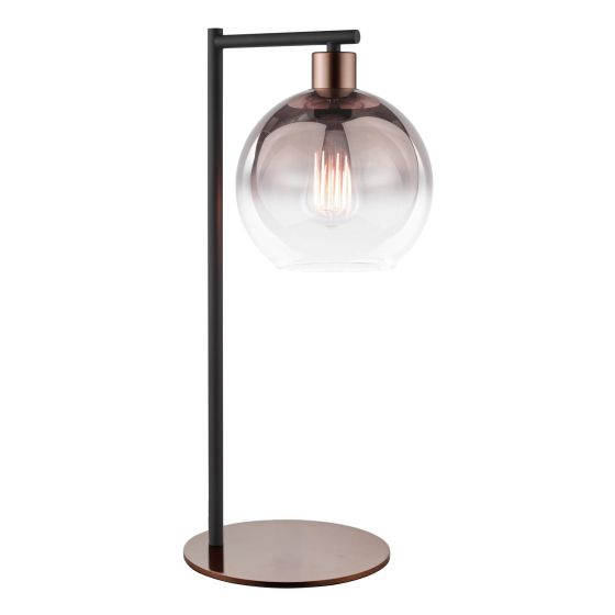 Lycia Table Lamp Satin Bronze and Bronze Ombre Glass