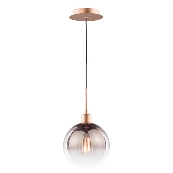 Lycia Pendant Satin Bronze and Bronze Ombre Glass