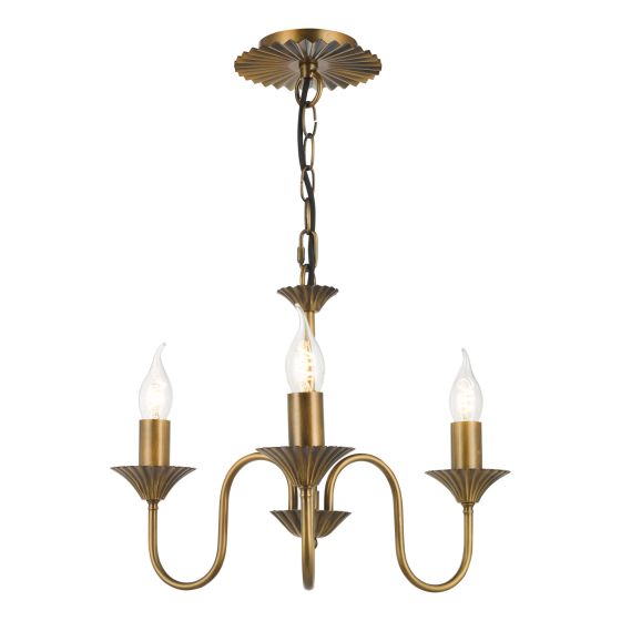 Lydian 3 Light Pendant Antique Bronze Fitting Only