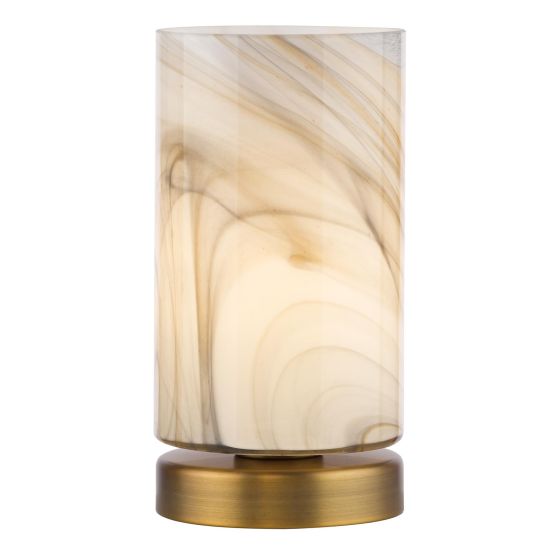 Magda Table Lamp Antique Bronze and Art Glass