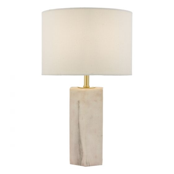 Nalani Table Lamp Pink Marble Effect With Shade