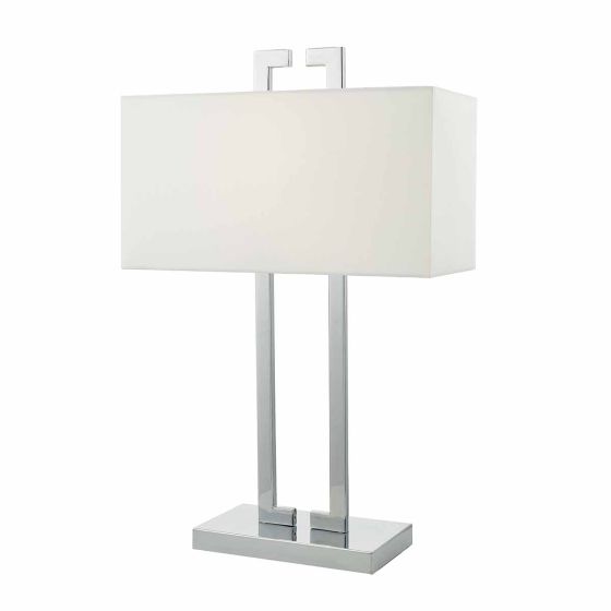 Nile Table Lamp Polished Chrome With Shade