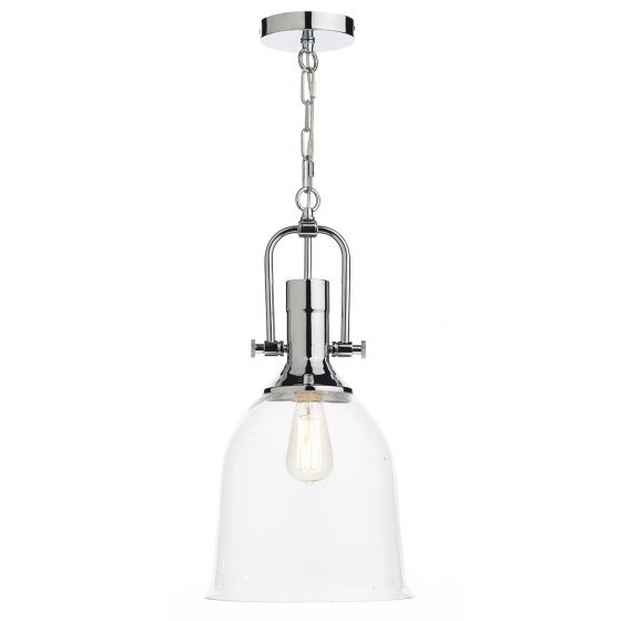 Nolan 1 Light Pendant Polished Chrome/ Clear