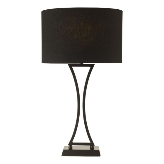 Oporto Table Lamp Matt Black With Shade