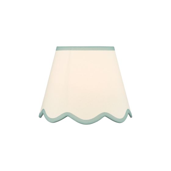 Poma Natural Linen Scalloped Shade 25cm