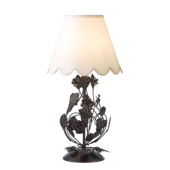 Priscilla Table Lamp Matt Black With Shade