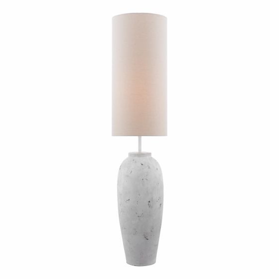 Roetta Floor Lamp White and Natural With Shade