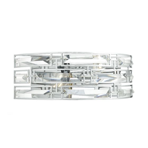 Seville 2 Light Wall Light Crystal Polished Chrome