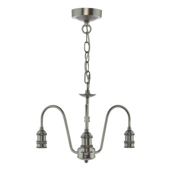 3 Light Suspension Antique Chrome Fitting Only