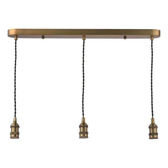 3 Light E14 Bar Suspension Antique Bronze