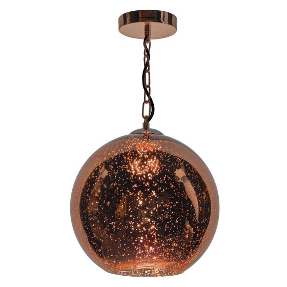 Speckle Pendant Copper Glass and Polished Copper