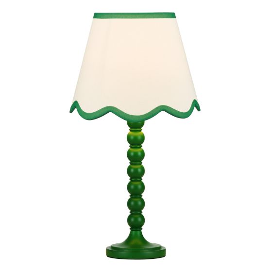 Spool Table Lamp Gloss Green Base Only