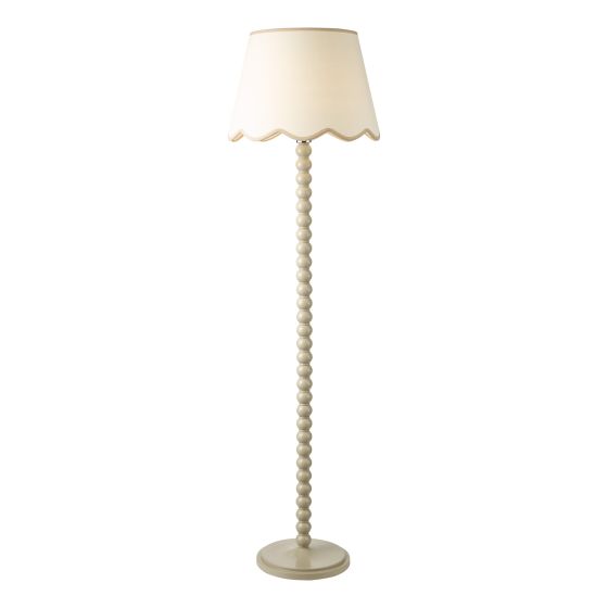 Spool Floor Lamp Taupe With Shade