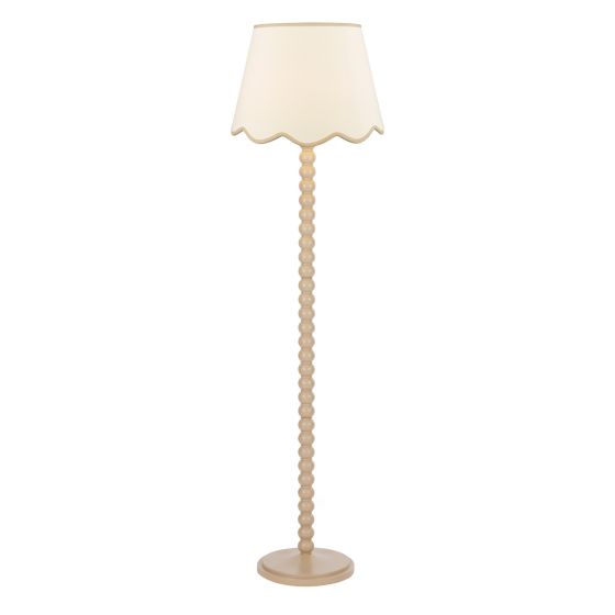Spool Floor Lamp Gloss Taupe Base Only
