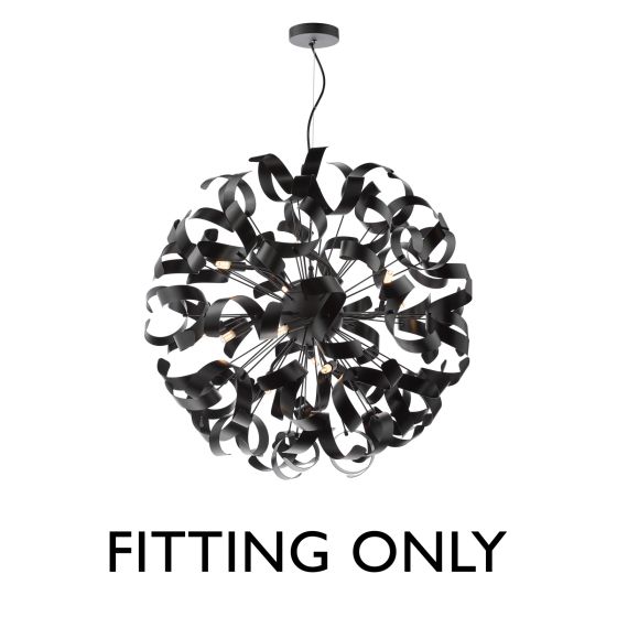 Swash 12 Light Pendant Matt Black Fitting Only