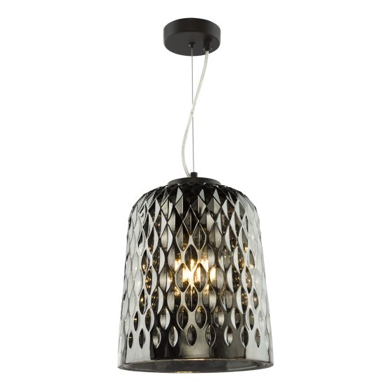 Varius Pendant Matt Black and Smoked Glass