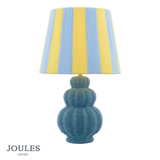 Joules Whitby Table Lamp Matt Blue With Shade