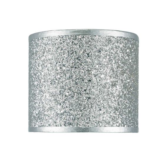 Bistro Silver Cotton Drum Shade 16cm