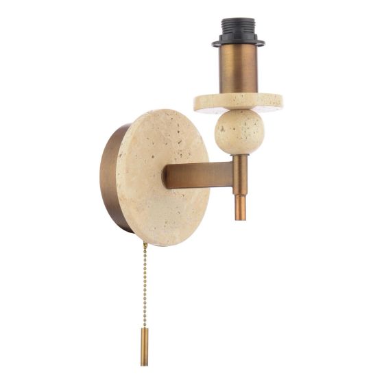Colenza Wall Light Antique Bronze and Travertine Bracket Only