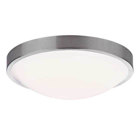 Dover Bathroom Ceiling Light Satin Chrome and Opal IP44