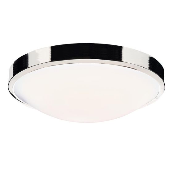Dover Bathroom Ceiling Light Polished Chrome and Opal IP44