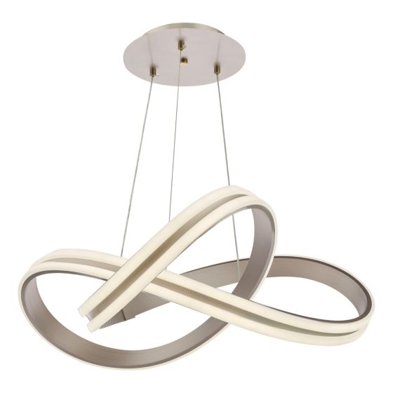 Gavino Pendant Brushed Silver LED
