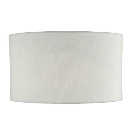 Ingleby White Cotton Drum Shade 35cm
