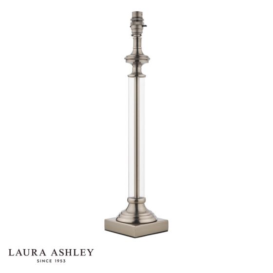 Laura Ashley Winston Table Lamp Antique Chrome & Glass Base Only