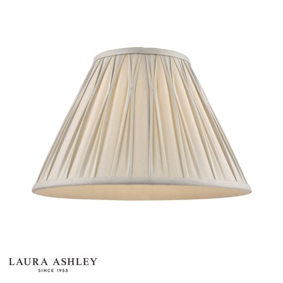 Laura Ashley Fenn Silver 100% Silk Empire Shade 35.5cm