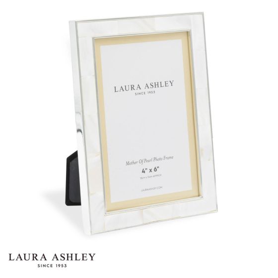 Laura Ashley Mother Of Pearl Photo Frame Polished Silver