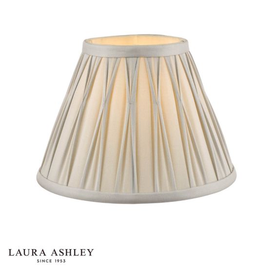 Laura Ashley Fenn Silver 100% Silk Empire Shade 20cm