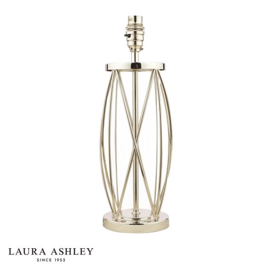 Laura Ashley Beckworth Table Lamp Polished Nickel and Glass Base Only
