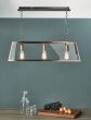 Academy 3 Light Bar Pendant Antique Copper and Glass