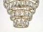 Cerys 1 Light 4 Tier Pendant Crystal & Gold