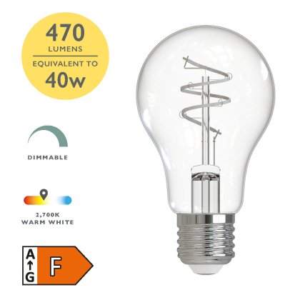 (Pack of 6) LED ES/E27 GLS Light Bulb (Lamp) 5w 470lm 2700k