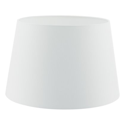 Cezanne White Faux Silk Tapered Drum Shade 45cm