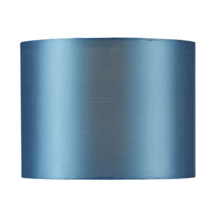 Elsa Blue Faux Silk Drum Shade 25cm