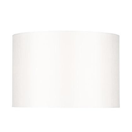 Hinton White Faux Silk Drum Shade 38.5cm