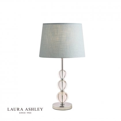 Laura Ashley Selby Polished Nickel, Glass Ball Table Lamps Uk