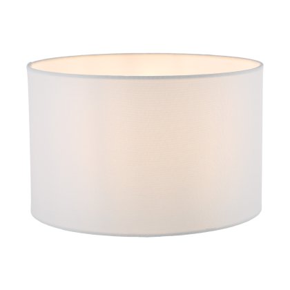 Pyramid White Linen Drum Shade 30cm