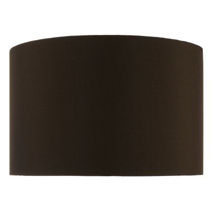 Voyage Brown Faux Silk Drum Shade 38cm
