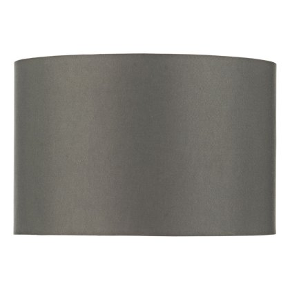 Bokara Grey Faux Silk Satin Drum Shade 38cm