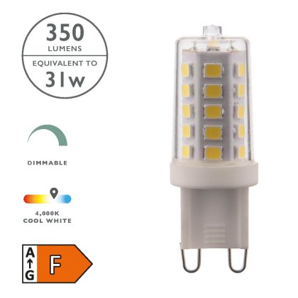 (Pack of 10) LED G9 G9 Light Bulb (Lamp) 3.5w 350lm 4000k