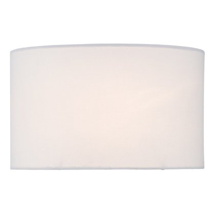 Zachary White Linen Oval Shade 40cm