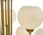 Indra 9 Light Pendant Natural Brass and Opal Glass