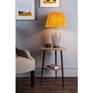Vigo Side Table With Shelf Oak Style Effect