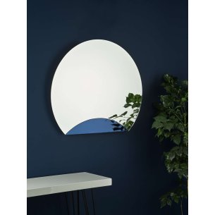Rise Mirror With Blue Panel Detail 60 x 70cm