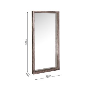 Rocco Mirror Distressed Concrete Effect 90 X 50cm