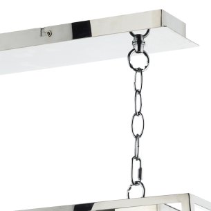 Academy 3 Light Bar Pendant Polished Stainless Steel and Glass